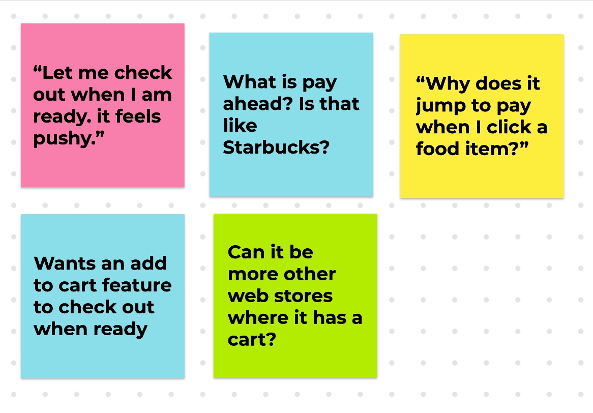 Usability issues recorded when tester 2 reviewed the wireframe prototype.