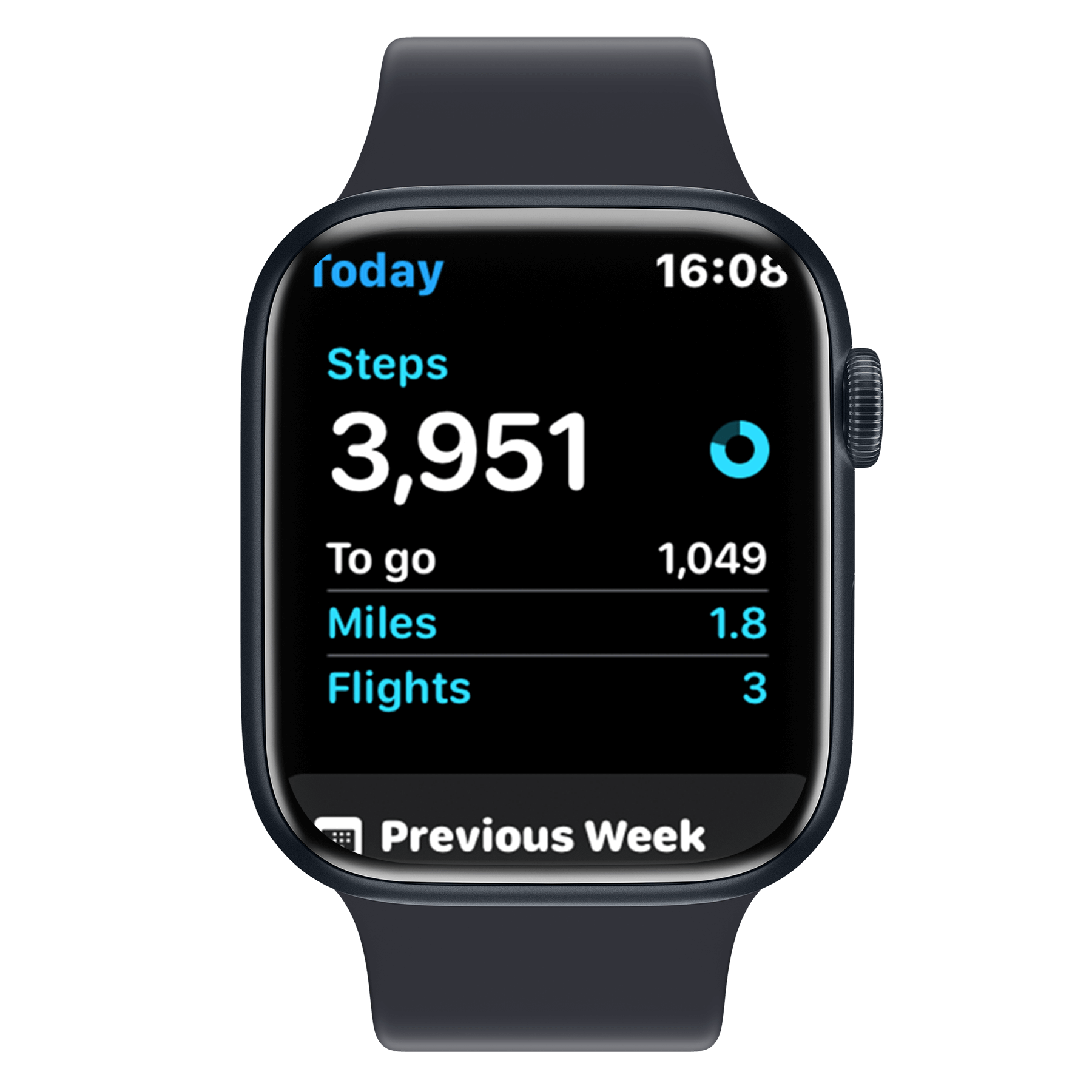 Apple watch 2025 app step counter